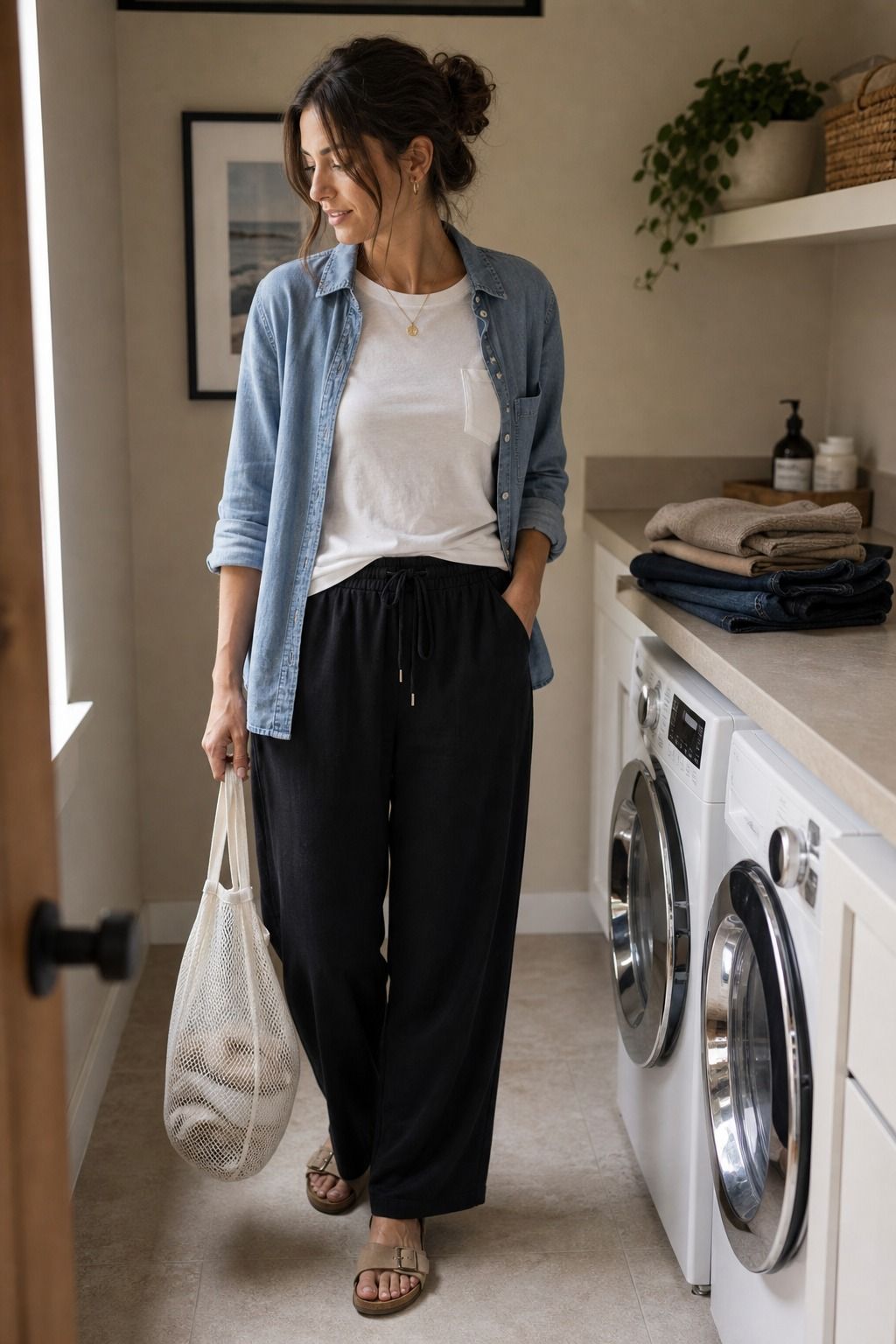 Laundry Day Backup Look shown as a realistic Pretty Wild World image for 20 Travel Capsule Wardrobe Ideas That Fit Real Itineraries.