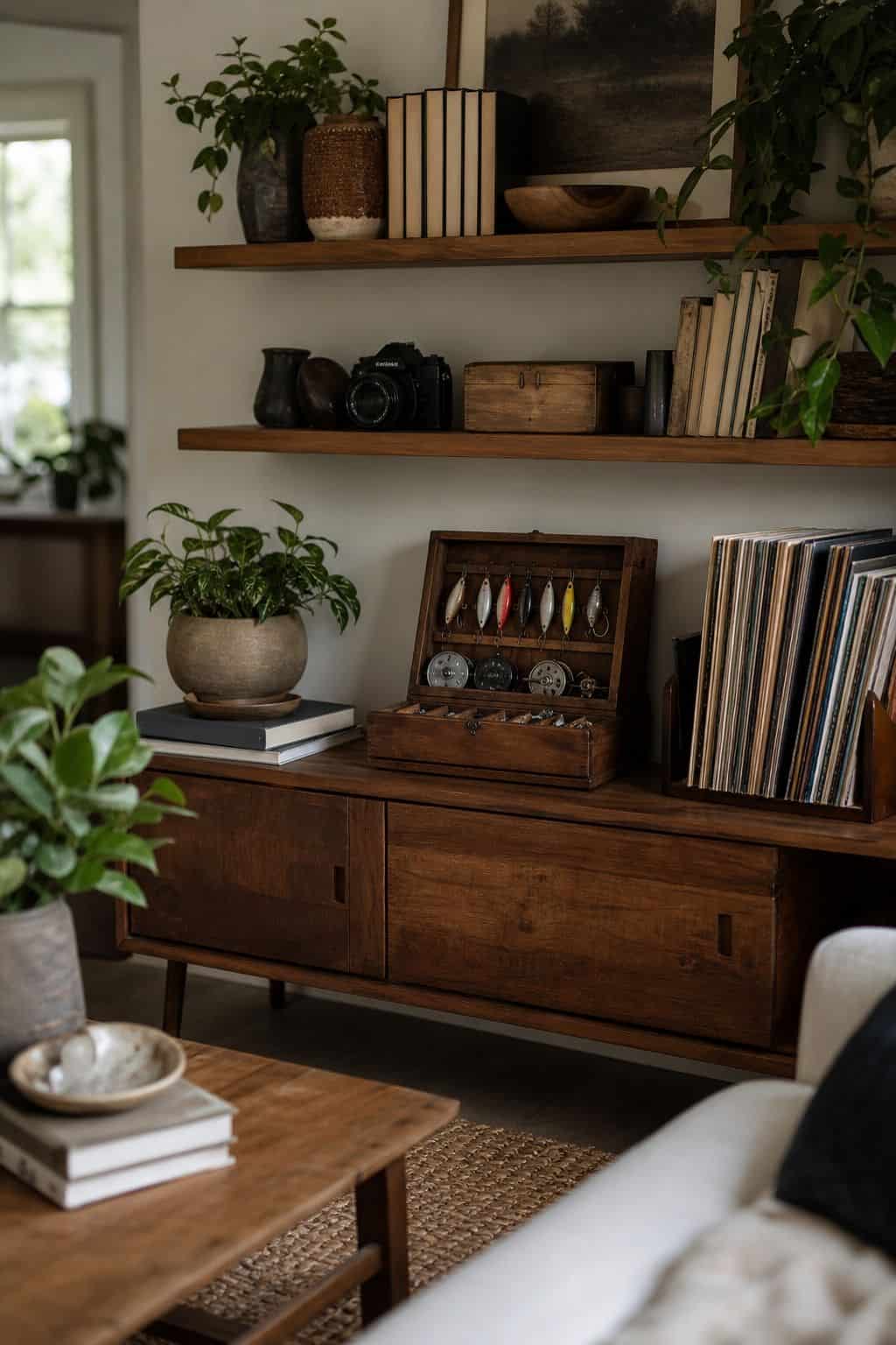 Use hobby details as decor shown as a realistic Pretty Wild World image for 16 Father's Day Home Decor Ideas for a Warm and Personal Celebration.