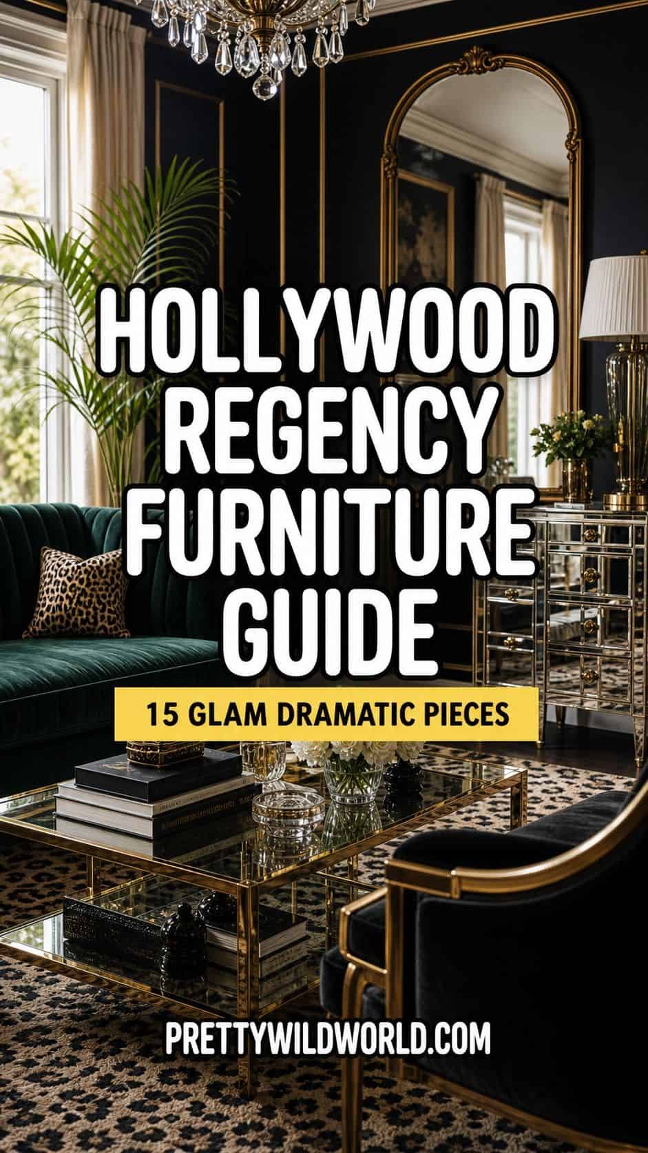 Hollywood Regency furniture guide with glam dramatic furniture ideas